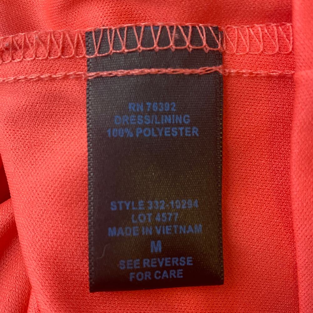 SNAP Hi-Low Colorblock Sleeveless Summer Dress Elastic Gathered Waist Size M - Picture 9 of 10